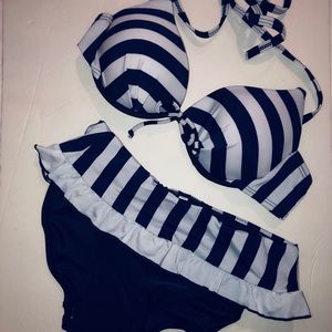 All aboard navy and white swimwear bikini